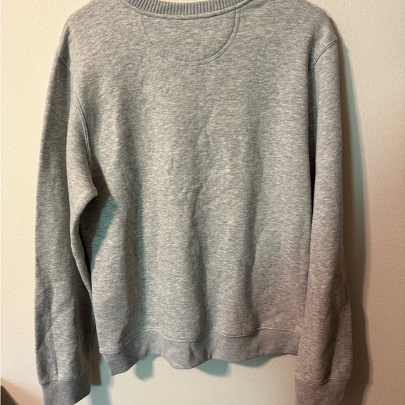 U.S. Polo Assn. Gray Crewneck Sweater with Ribbed Cuffs - Picture 2 of 4